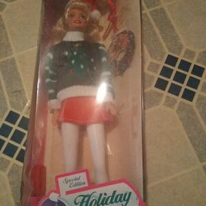 Holiday Special Edition Barbie with Sweater  Vintage 1996 Mattel Holiday